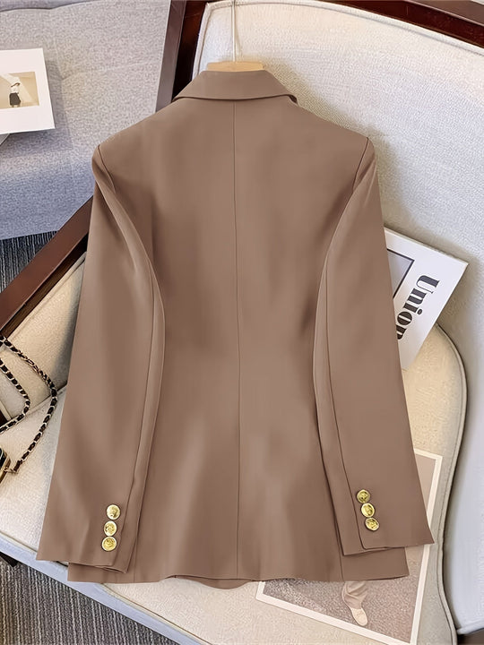 EB | Eleganter Slim Fit Damen Blazer Mit Goldenen Knöpfen