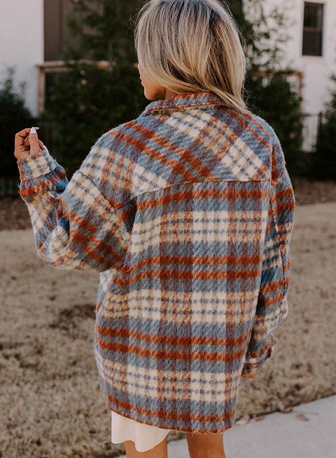 EB | Gitterhemdjacke Im Flanell-look Wollmischung Warm und Trendy