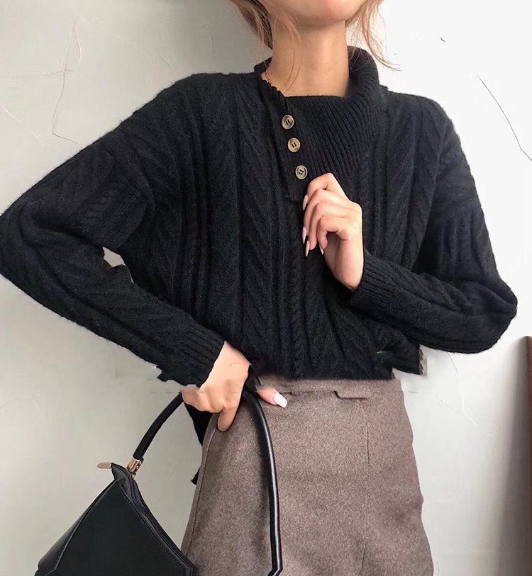 EB | Strickpullover mit Asymmetrischem Kragen Weich und Elegant Zeitloses Design