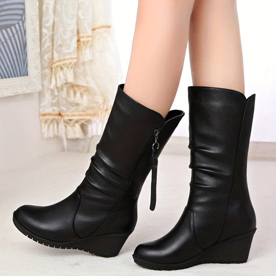 EB – Halbhohe Winter-Keilstiefel für Damen