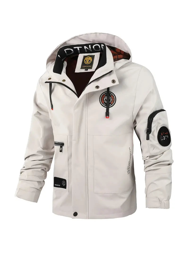 EB | Leichte Herren Outdoor-Jacke, winddicht und wasserdicht mit Kapuze