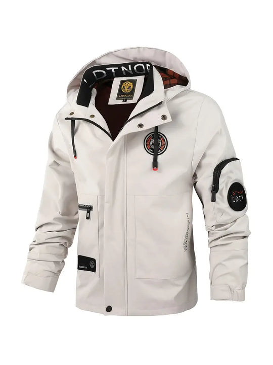 EB | Leichte Herren Outdoor-Jacke, winddicht und wasserdicht mit Kapuze