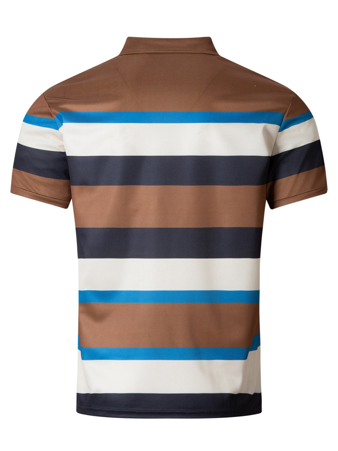 EB | V-Ausschnitt Button Business Stripe Vielseitiges T-Shirt