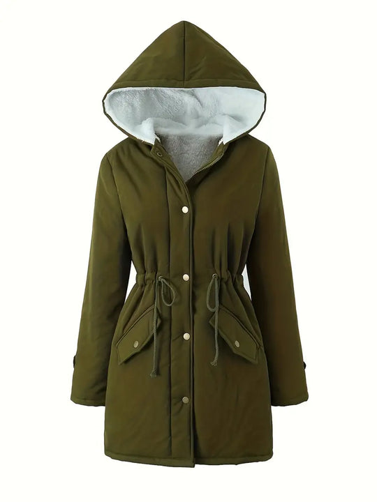 EB | Gefütterte Parkajacke mit Kapuze Winddicht und Warm Praktisches Design