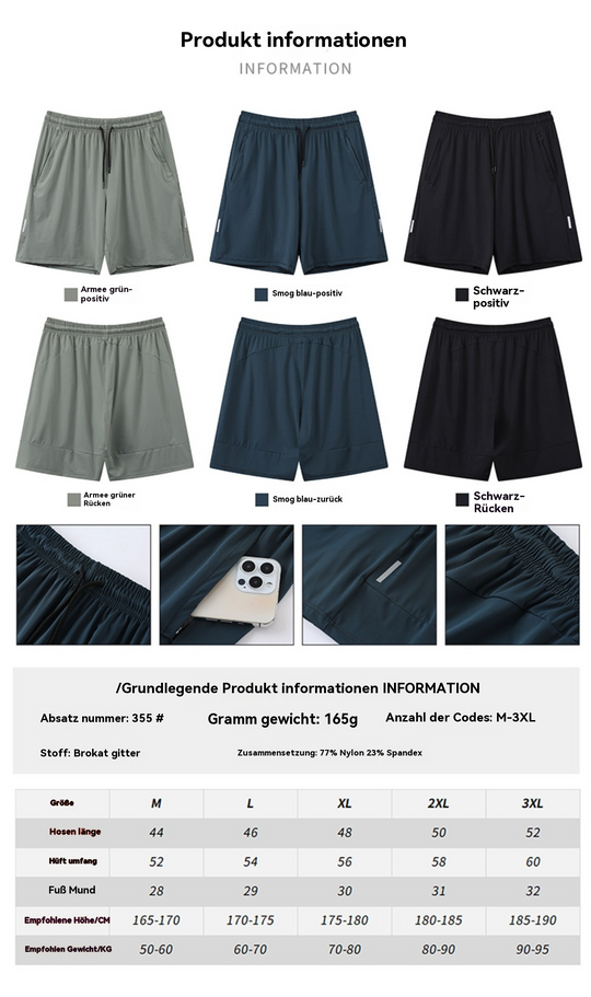 EB | Schnelltrocknende Sportshorts mit reflektierendem Streifen