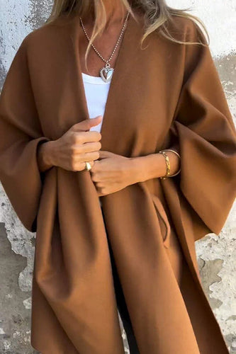 EB | lässige V-Ausschnitt Stola Cape Jacke