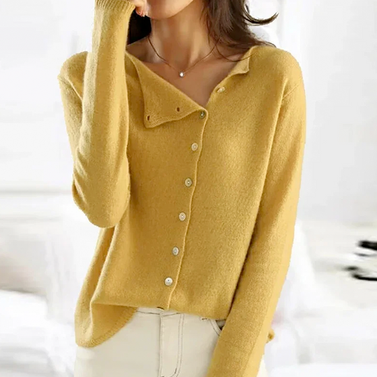 EB | Knopfverschluss runder Hals Cardigan