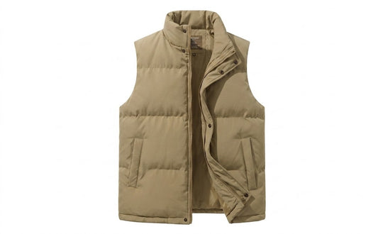 Herren Minimalistische Thermosteppweste mit wasserabweisender Oberfläche und verstellbarem Saum EB
