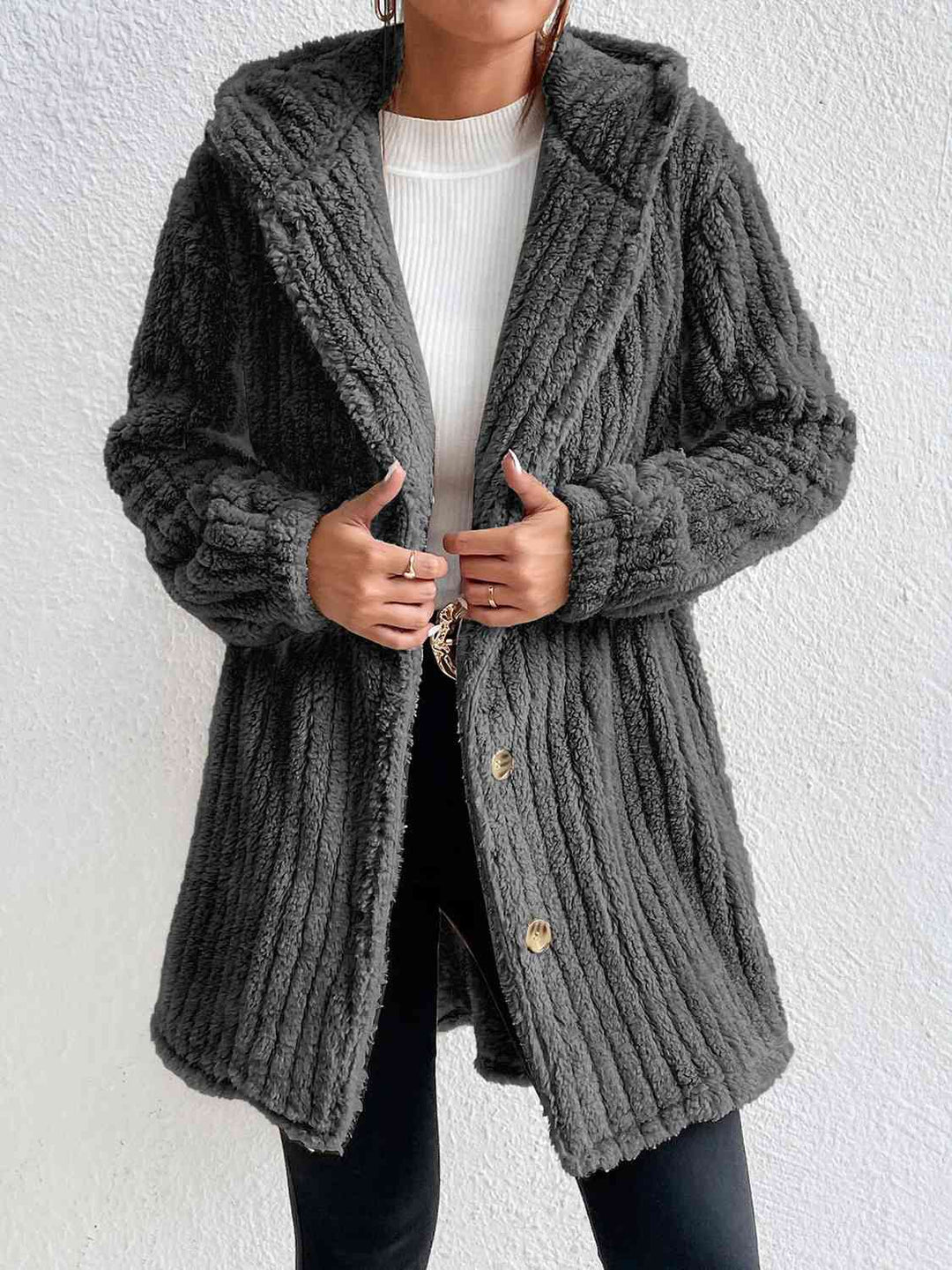EB | Button Down Kapuzenmantel