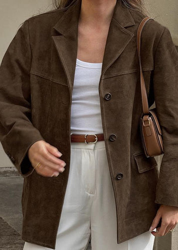 EB | Samt Wildlederjacke mit Retro-Revers