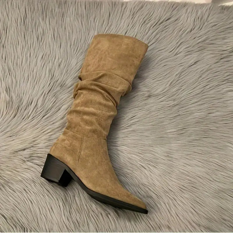EB | Robuste Stiefel mit Spitzem Zehen und Dicker Ferse für Damen