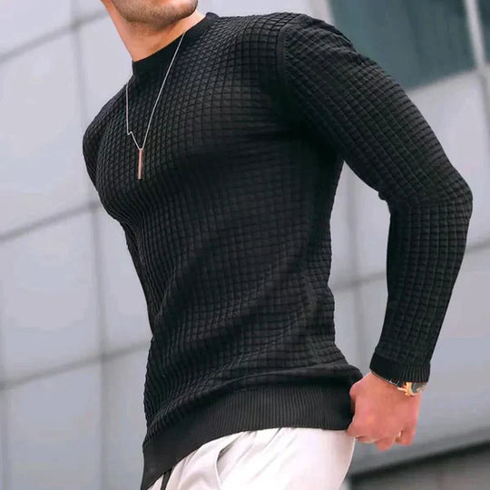EB | Eleganter Milano Slim Fit Strukturstrickpullover