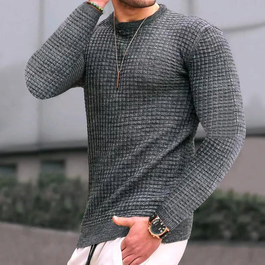 EB | Eleganter Milano Slim Fit Strukturstrickpullover