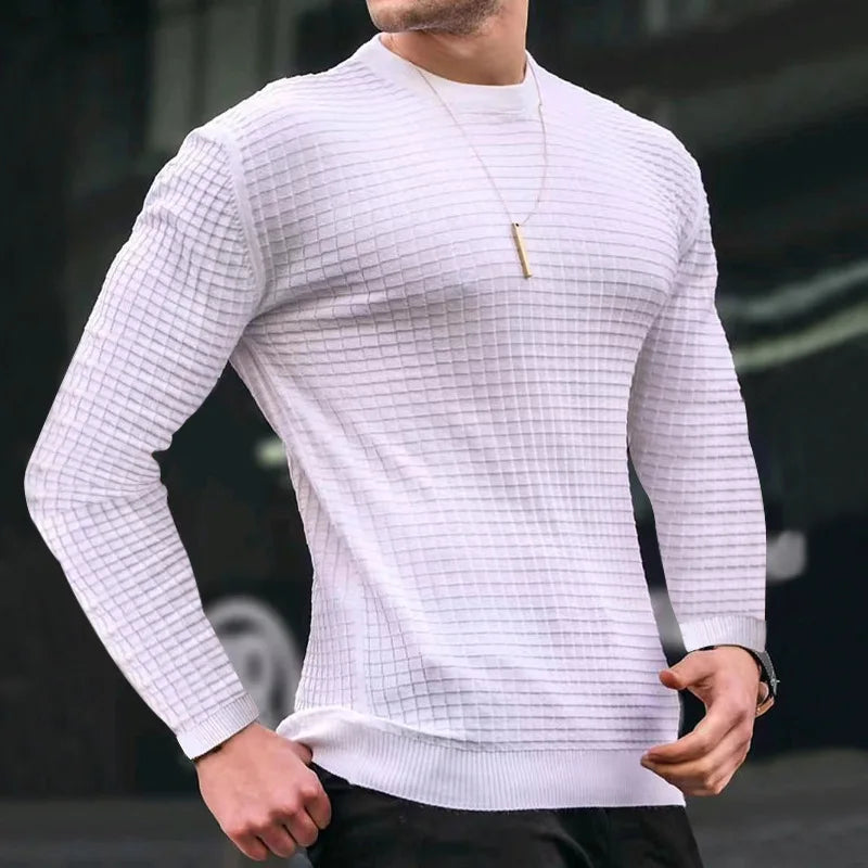 EB | Eleganter Milano Slim Fit Strukturstrickpullover