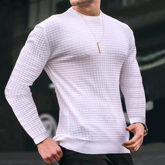 EB | Eleganter Milano Slim Fit Strukturstrickpullover