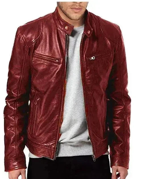 EB | Elegante Slim Fit Herren Lederjacke