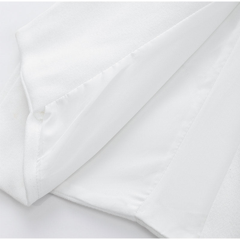 EB | Eleganter Damen-Doppelreiher-Wollmantel - Lange Ärmel - Warm & Stilvoll
