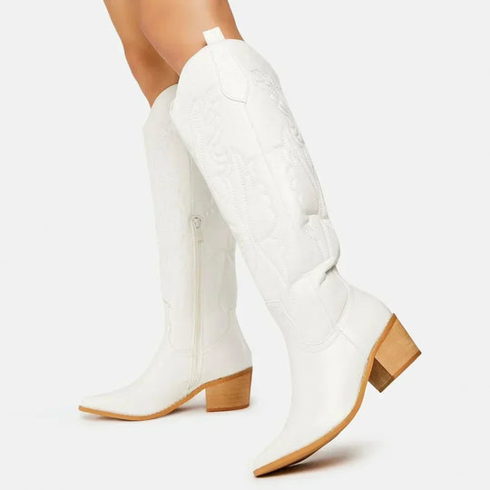 Elegante Warme Western Klassische Damen Kniehoch Boots EB