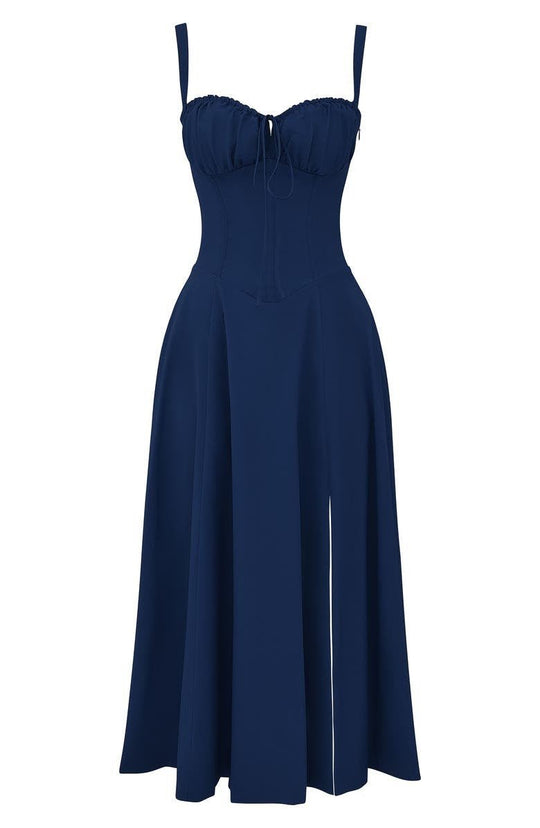 EB | Sommerliches Midi Kleid mit Trägern & Schlitz Luftig, Elegant & Perfekt für Warme Tage