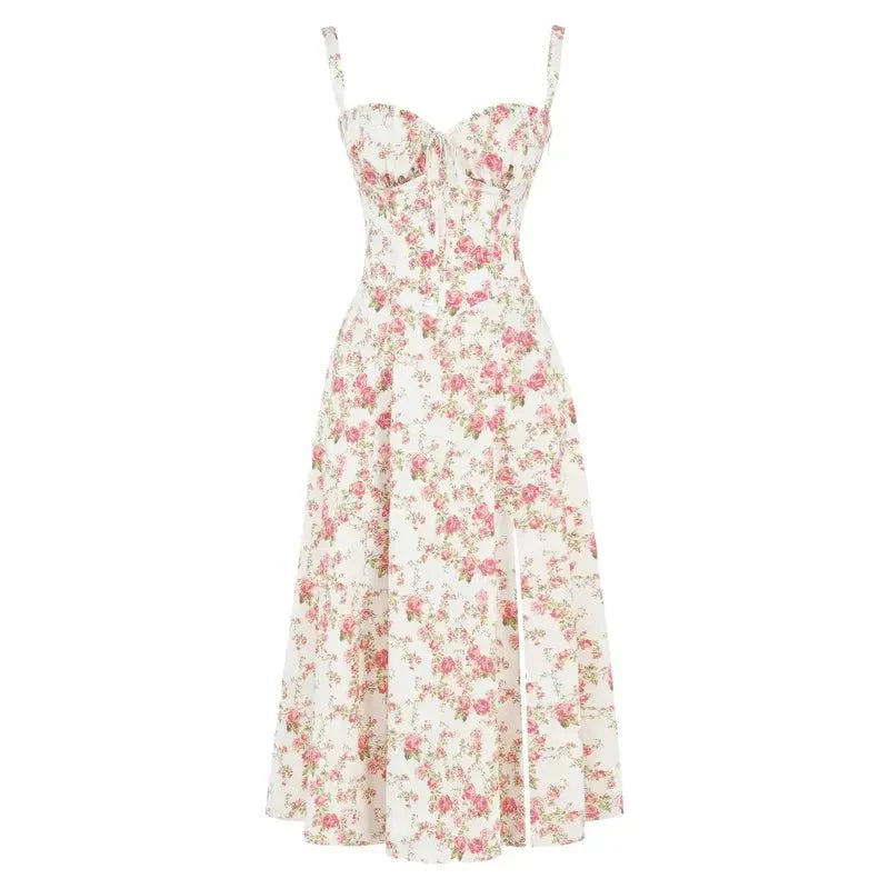EB | Sommerliches Midi Kleid mit Trägern & Schlitz Luftig, Elegant & Perfekt für Warme Tage