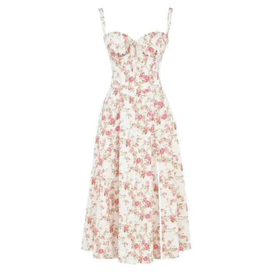 EB | Sommerliches Midi Kleid mit Trägern & Schlitz Luftig, Elegant & Perfekt für Warme Tage