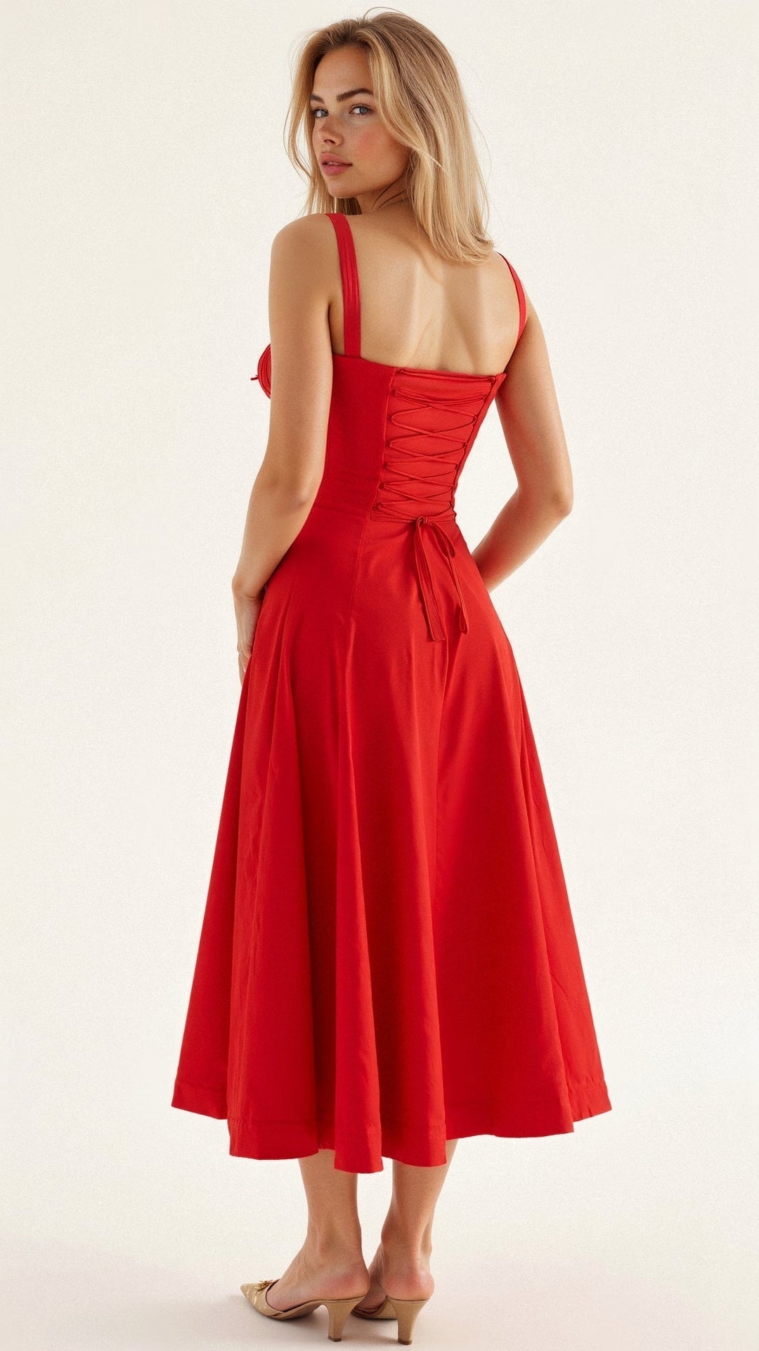 EB | Sommerliches Midi Kleid mit Trägern & Schlitz Luftig, Elegant & Perfekt für Warme Tage