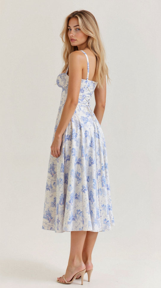 EB | Sommerliches Midi Kleid mit Trägern & Schlitz Luftig, Elegant & Perfekt für Warme Tage