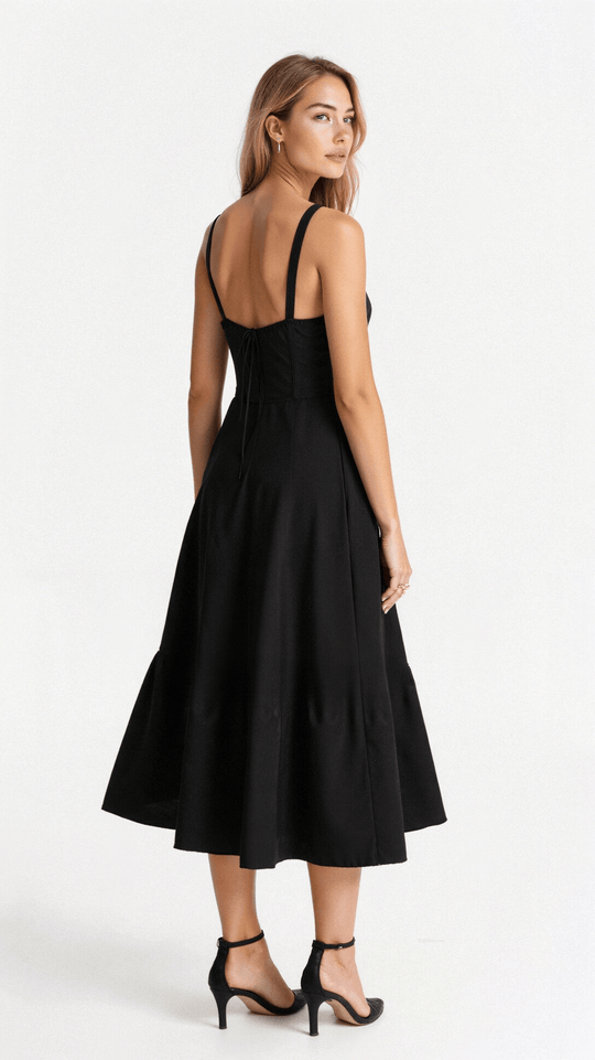 EB | Sommerliches Midi Kleid mit Trägern & Schlitz Luftig, Elegant & Perfekt für Warme Tage