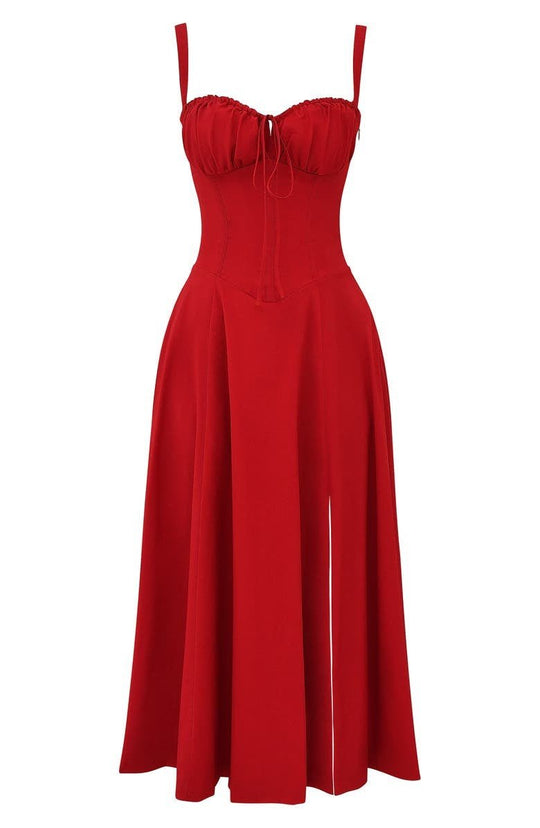 EB | Sommerliches Midi Kleid mit Trägern & Schlitz Luftig, Elegant & Perfekt für Warme Tage