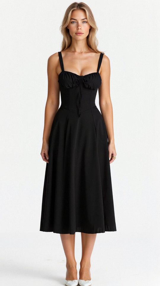 EB | Sommerliches Midi Kleid mit Trägern & Schlitz Luftig, Elegant & Perfekt für Warme Tage
