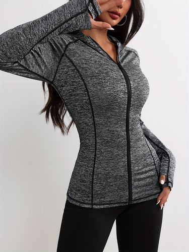 EB | Sportjacke mit Kapuze und Streifendetail