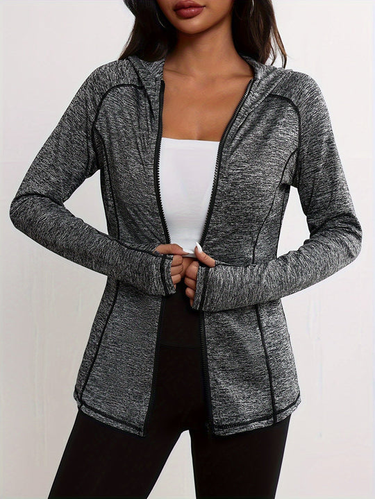 EB | Sportjacke mit Kapuze und Streifendetail