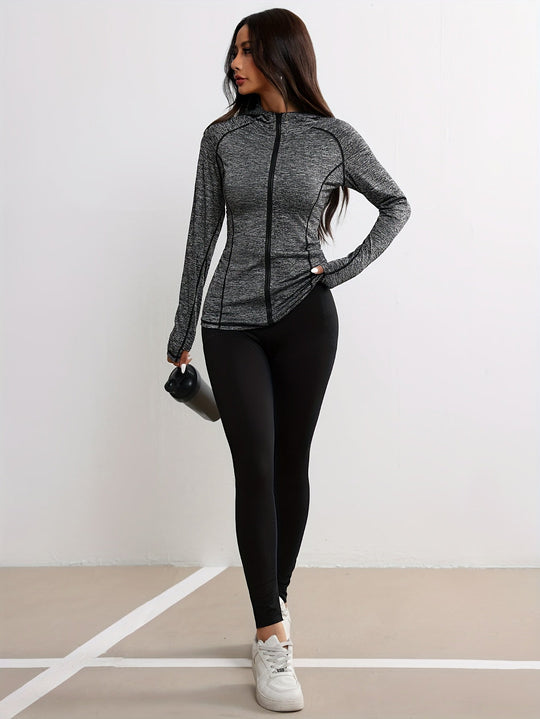 EB | Sportjacke mit Kapuze und Streifendetail