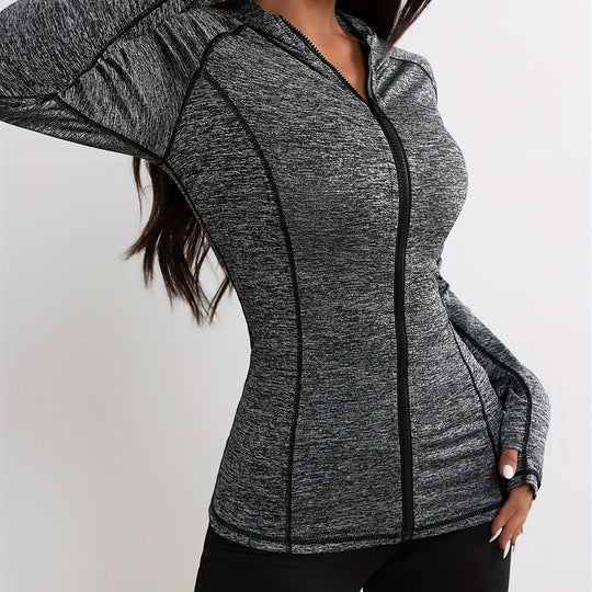 EB | Sportjacke mit Kapuze und Streifendetail