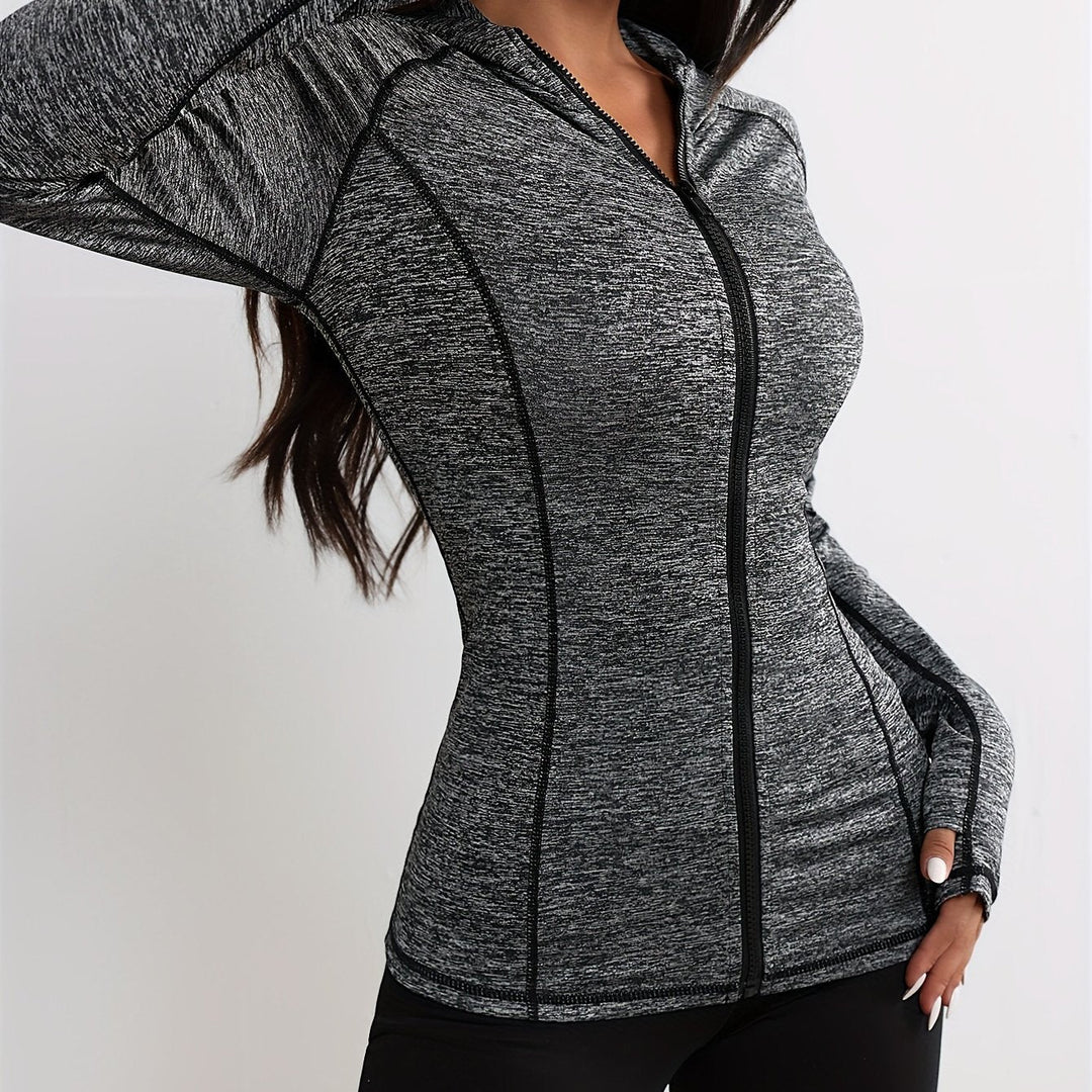 EB | Sportjacke mit Kapuze und Streifendetail