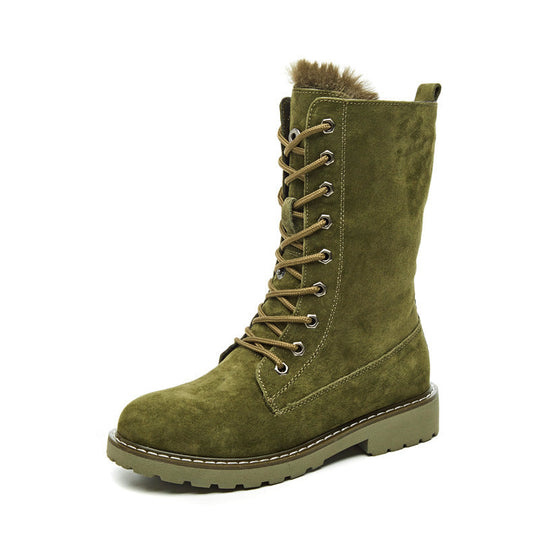 Sena Wildleder Damenstiefel | Qualitätsstiefel mit Schnürung EB