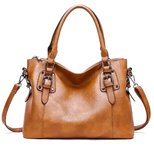 EB – Vintage große Kapazität Handtasche aus weichem Material mit Schulterriemen