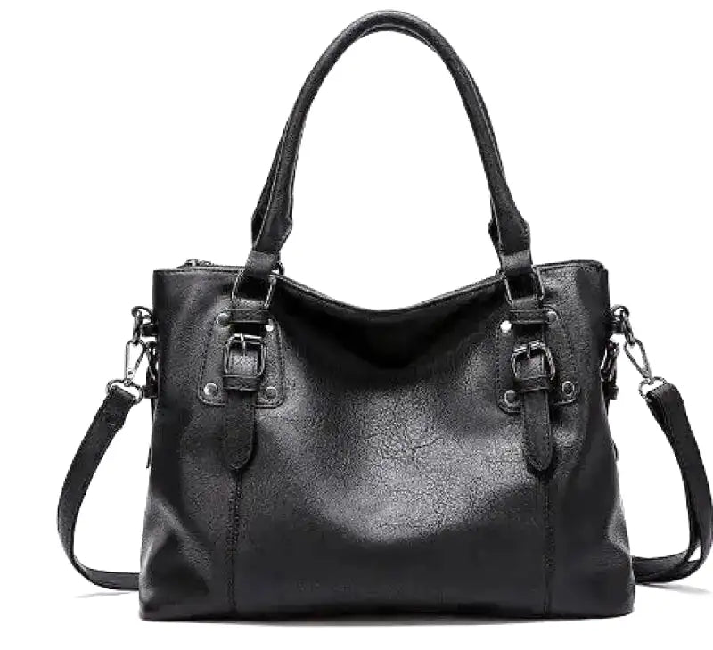 EB – Vintage große Kapazität Handtasche aus weichem Material mit Schulterriemen