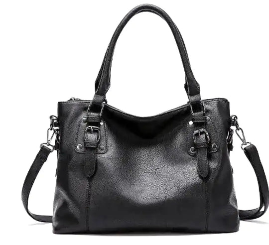 EB – Vintage große Kapazität Handtasche aus weichem Material mit Schulterriemen