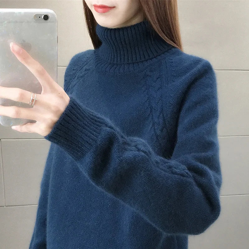 EB | Klassischer Rollkragenpullover Wollmischung Warm und Stilvoll