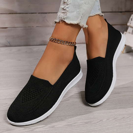 EB | Einfarbige Gestrickte Sneaker Für Damen