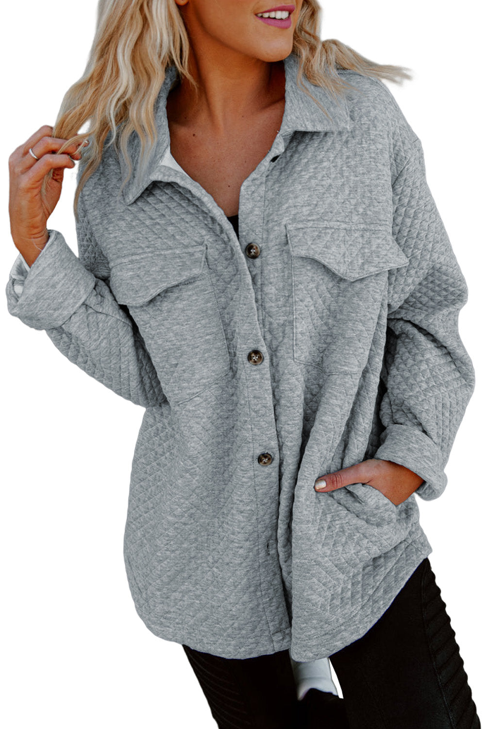 EB | Leichtgewicht Gesteppte Hemdjacke Polyester Komfort und Stil