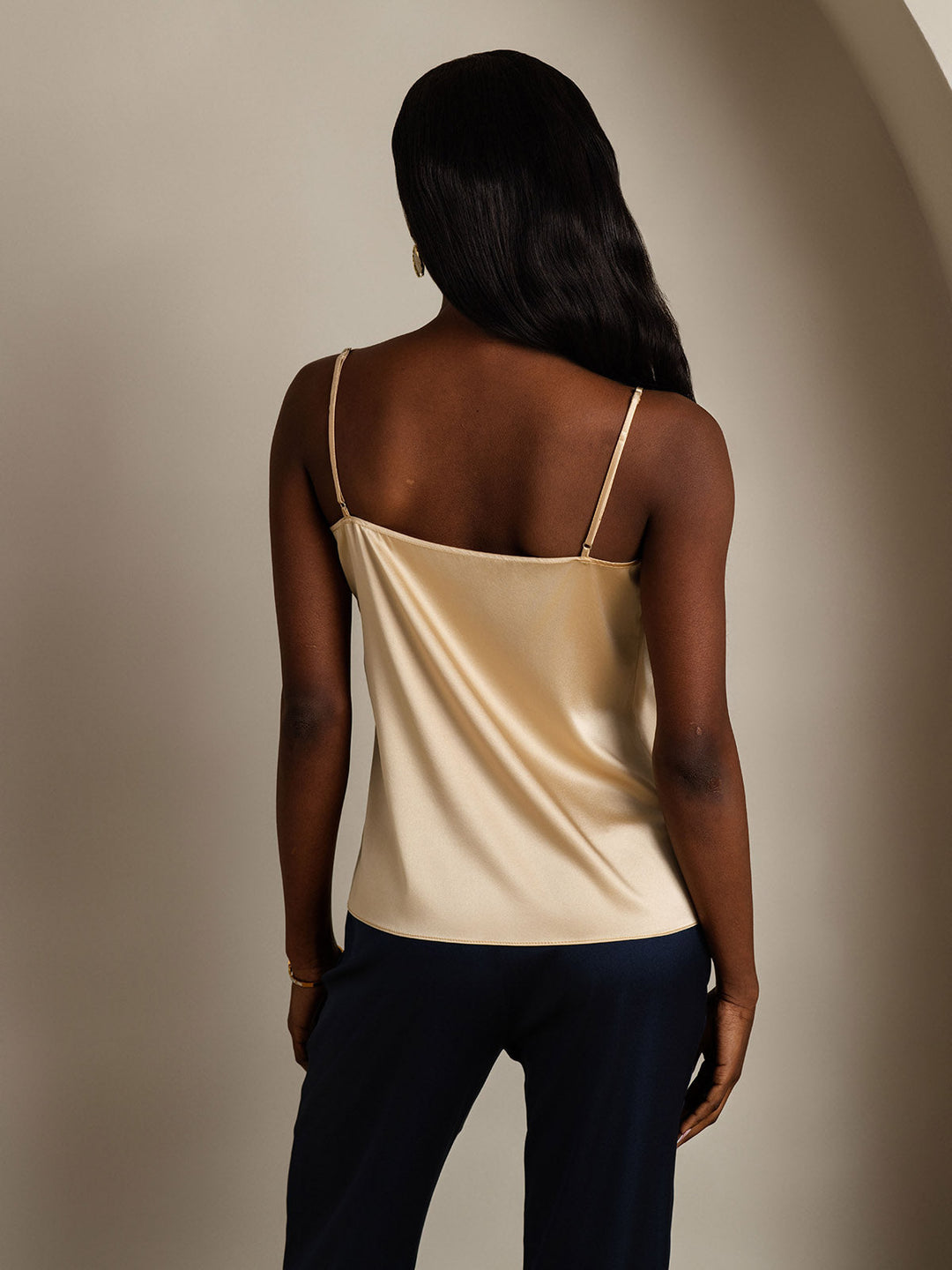 EB | Seide Entspannt Spaghettiträger Camisole Top