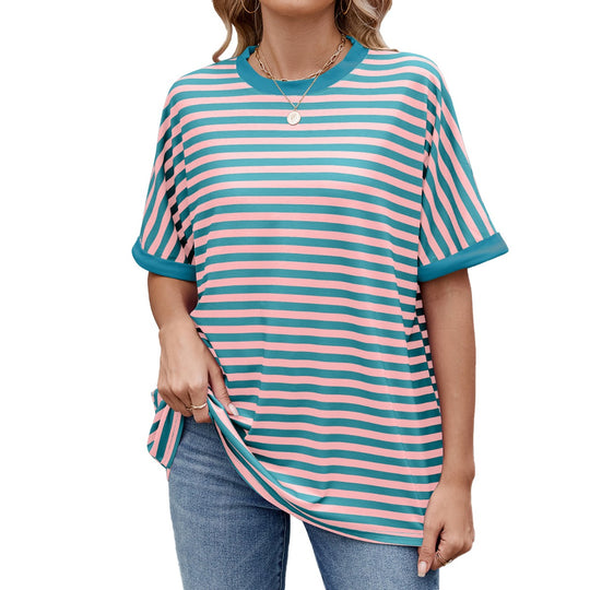 EB | Gestreiftes kontrastierendes T-Shirt