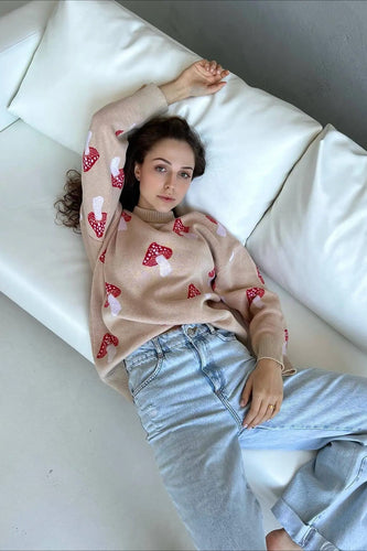 EB | Pilz-Jacquardstrickpullover