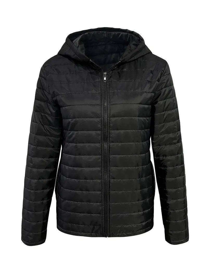 EB | Hüftlange Kapuzen-Licht-Steppjacke