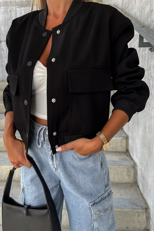 EB | Bomberjacke mit Taschen Polyester-mischung Klassisch und Zeitlos