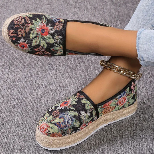 Vintage Plattform Slip-On Schuhe EB