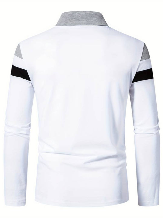 EB – langärmliges poloshirt mit reißverschluss
