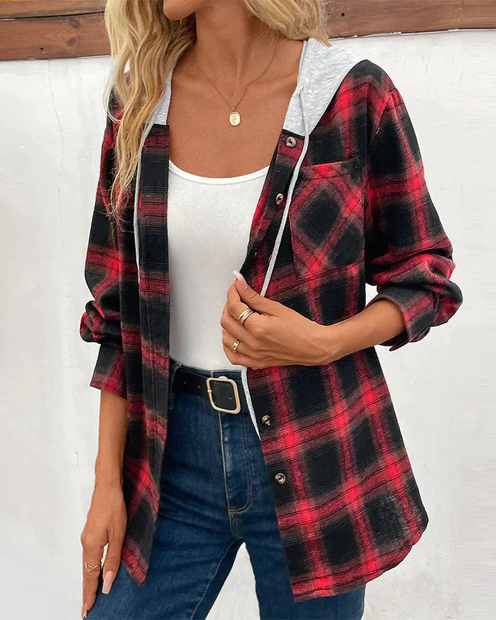 EB | Jacke mit Kapuze und Karomuster
